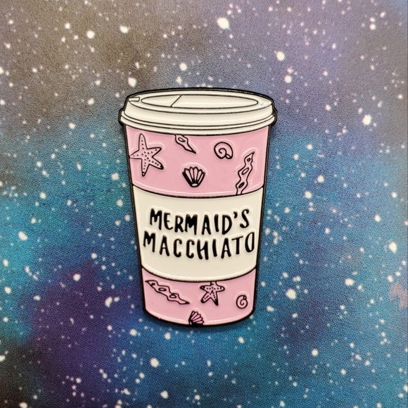None Jewelry - Mermaid's Macchiato Enamel Pin